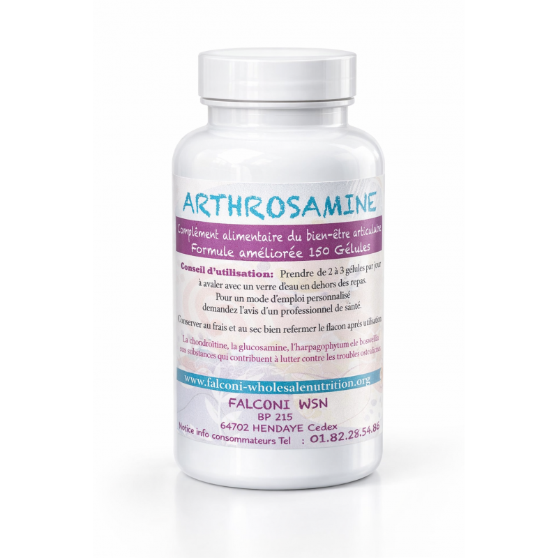 ARTHROSAMINE 150 gélules - Glucosamine, ChondroÏtine, et Boswellia