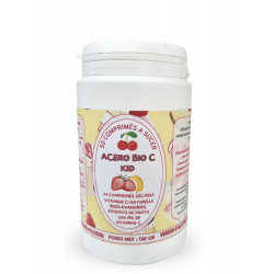 VITAMINE C NATURELLE DE CERISE ACEROLA ET BIOFLAVONOÏDES DE FRUITS ACERO BIO C KID