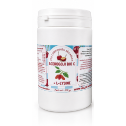 VITAMINE C NATURELLE ACEROLA BAIE DE GOJI ET L-LYSINE en comprimés ACEROGOJI BIO C + L-LYSINE