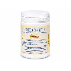 Oméga 3 + Vitamine E en perles - idéal pour les besoins quotidiens de votre corps. Soutien cardiovasculaire & antioxydant nature