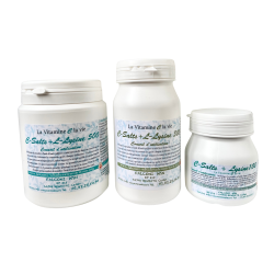 VITAMINE C NATURELLE ALCALINISÉE ET L-LYSINE EN POUDRE "C SALTS + L-LYSINE"
