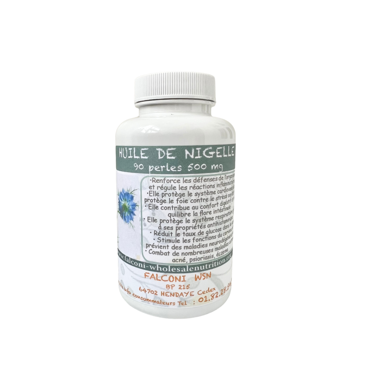 HUILE DE NIGELLE 90 perles de 500mg Défenses naturelles & Santé des cheveux
