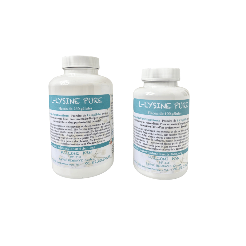 L LYSINE PURE en gélules - acide aminé, immunité, herpès et synthèse du collagène