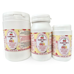 VITAMINE C NATURELLE DE CERISE ACEROLA ET BIOFLAVONOÏDES DE FRUITS ACERO BIO C KID