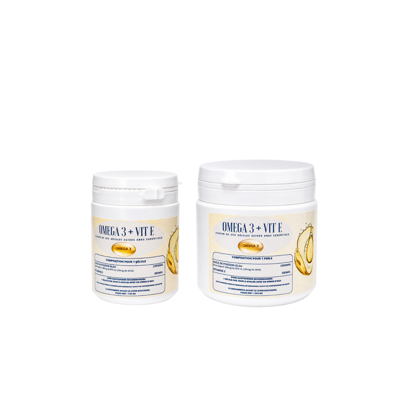 Oméga 3 + Vitamine E - Huile de Poisson| Cœur & Bien-être